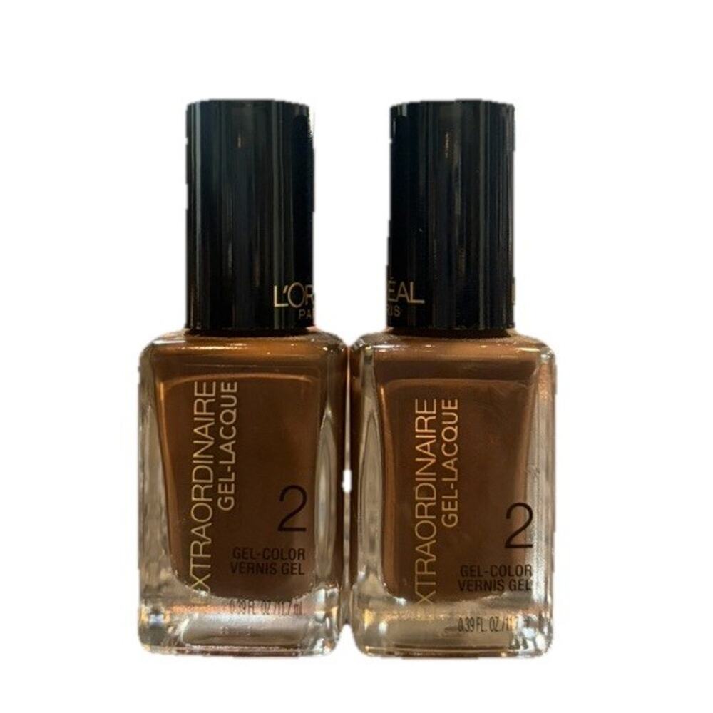 L’Oréal Extraordinaire Gel Nail Polish 716 Decadent Indulgence Lot of 2 New